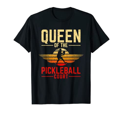 Pickleball Paddle Pickleball Corte Reina Retro Vintage Dink Camiseta