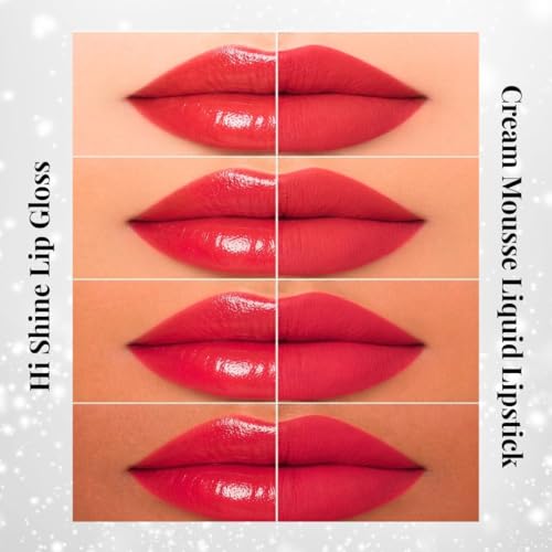 Image of Tee Ess Duo Lips 2-in-1 | Lip Gloss & Matte Cream Mousse Liquid Lipstick | High Shine Gloss + Soft Matte Finish | Long-Lasting, Lightweight & Non-Sticky | 5ml (WINE TIME)