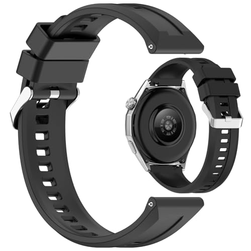 Disscool p߉\Xgoh Huawei Watch GT6 41mm/GT5 Pro 42mm/GT5 41mmɑΉ Garmin Venu 3SΉ KȃVRXgbv X}[gEHb`ANZT[(18mm/ubN)