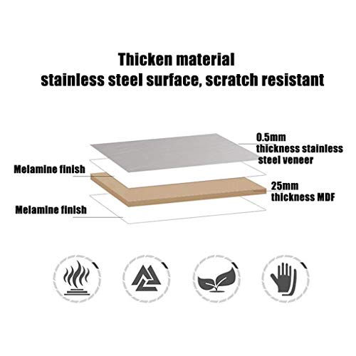 Folding Wall Mounted Drop-Leaf Table Wall Desk Fold Down Dining Table Stainless Steel Computer Workstation Desk #TOP3