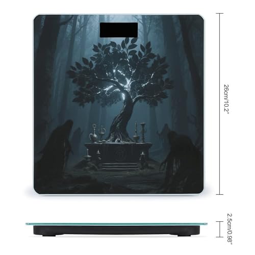 Báscula digital de baño con pantalla LCD de vidrio templado miniatura 2