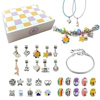 Kit montagem de pulseiras Infantil - kit pulseira berloque Banhada a prata - Lindo presente menina -Presente Criança