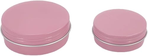 Miniatura 7 de Thintinick 32 latas redondas de aluminio con tapa de rosca, frascos de metal vacíos para especias y bálsamo labial, recipientes de almacenamiento de
