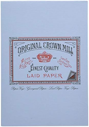 Original Crown Mill Classic Line A5 Texture Laid Writing Pad - Blue (Pack of 50 Sheets)
