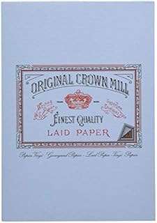 Original Crown Mill Classic Line A5 Texture Laid Writing Pad - Blue (Pack of 50 Sheets)
