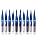 SainSmart Genmitsu 10Pcs Nano Blue Coat Engraving Bits, 15 Degree 0.1mm Tip 1/8" Shank Conical V-Bit