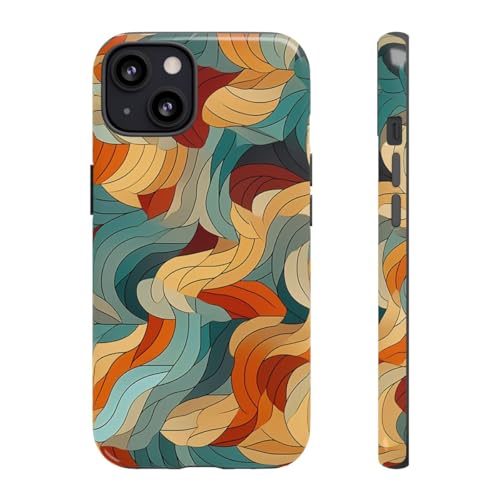 Coque iPhone 13 multicolore feuille, le style abstrait pour votre quotidien