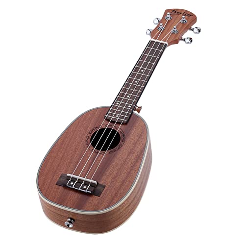 Ukulele 21″ Pineapple-Shaped Soprano Ukulele Durable Sapele Ukulele Matte 4 Nylon Strings Rosewood Fingerboard Guitar - Les Beatles, Paul McCartney, John Lennon, RIngo Starr, George Harrison Ukulele 21" Pineapple-Shaped Soprano Ukulele Durable Sapele Ukulele Matte 4 Nylon Strings Rosewood Fingerboard Guitar – Image 5