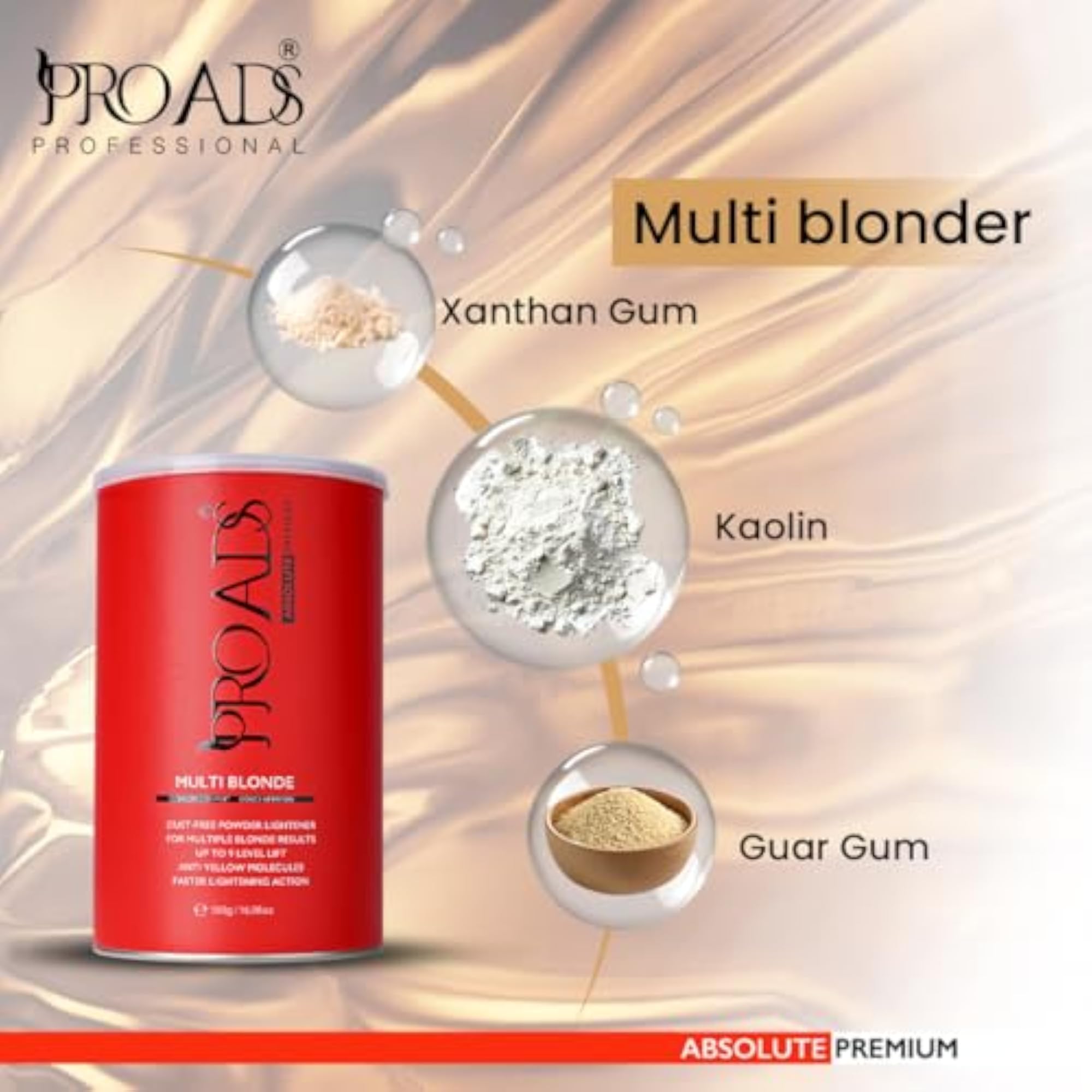 PROADS Multi Blonde Hair Bleaching Powder, 400g