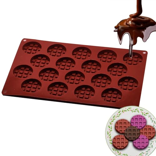 Molde de silicona para chocolate, moldes para caramelos de chocolate, 18 rejillas antiadherentes, juego de utensilios de horneado para vacaciones, molde de gelatina, molde semiesférico, herramientas
