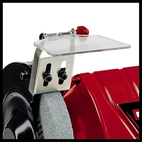 Bild 5 - Einhell Stand-Bandschleifer TC-US 350 (350 Watt, Schleifband-/Schleifscheibenfunktion, Schutzhaube, Funkenschutzglas, inkl. Grobschleifscheibe + Schleifband) Kabelgebunden