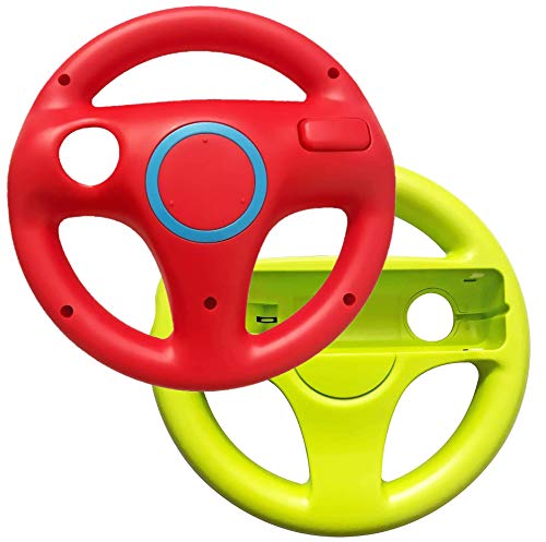 Link-e : 2 X Volante De Carreras Rojo/Verde Compatible Con El Controlador De Wiimote En La...