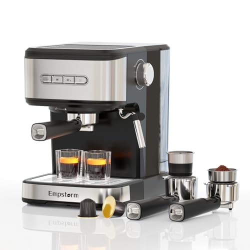 Empstorm Máquina de café expreso de 20 bares, cafetera con espuma...