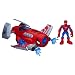 Playskool Heroes Spiderman Figure Deluxe Action Gear Plane, 5"