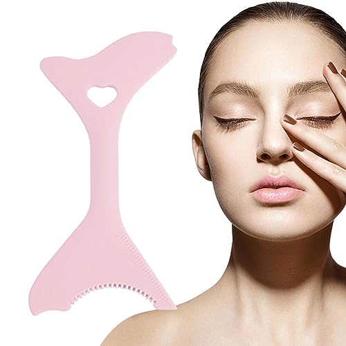 Plantilla de maquillaje de silicona, Plantillas portátiles multifuncionales para delineador de ojos, Herramienta aplicadora de rímel para principiantes, plantillas de cejas para delineador de Yulokdwi