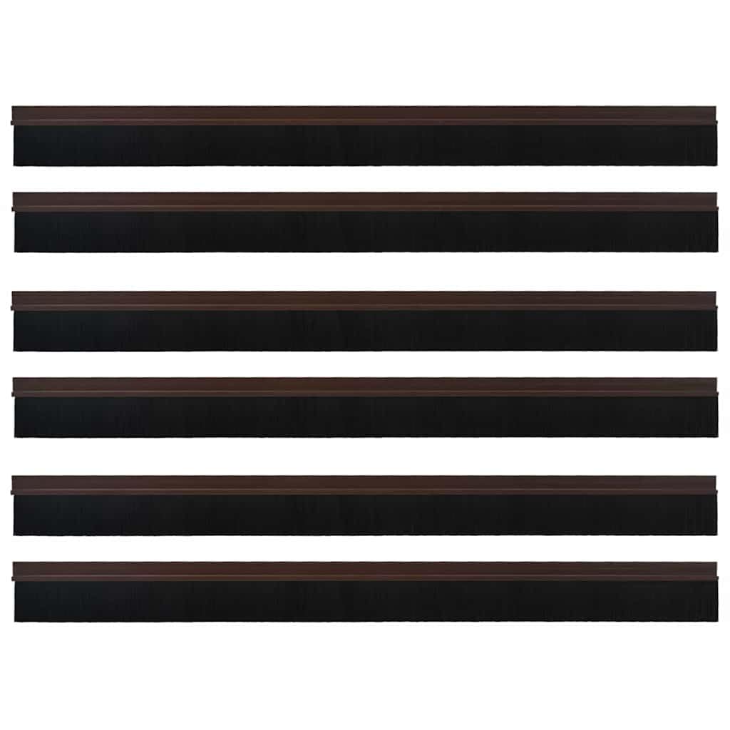 6 szt. uszczelka do drzwi samoprzylepna, 100 cm, brązowa, stoper przeciągów, uszczelka do drzwi, stop aluminium