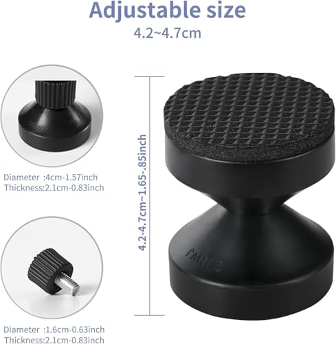Image of Inralimot 2PCS Adjustable Bed Frame Anti-Shake Tool Adjustable Threaded Headboard Stoppers Fixer Antishake Telescopic Support Stabilizer for Room Wall,Beds,Cabinets,Sofa(42-47mm,Black)