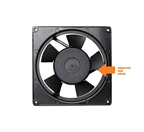 Image of Vendoz AC Small Kitchen Exhaust Aluminium Fan, 6.70 inchinches (17x17x5cm), Black