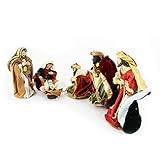 krippenfiguren bekleidet oberammergau  Krippenfiguren Set 12 cm mit Kleidung  Weihnachtsartikel Heilige Familie und 3 Könige 12 cm  Krippen  Krippenfiguren-Set  Krippenfiguren