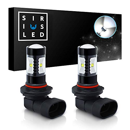 SIRIUSLED Projection DRL Fog Light LED Bulb Size 9006 HB4 Color 6000K White 30W Pack of 2
