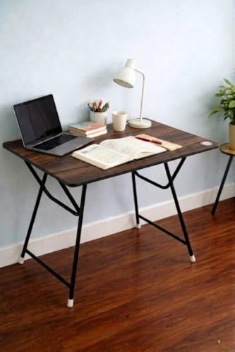 Image of Ador Multi-Purpose Portable Foldable Study Table | Computer Laptop Desk for Students and Office Work | 2 Seater Dining Table | Utility Table |