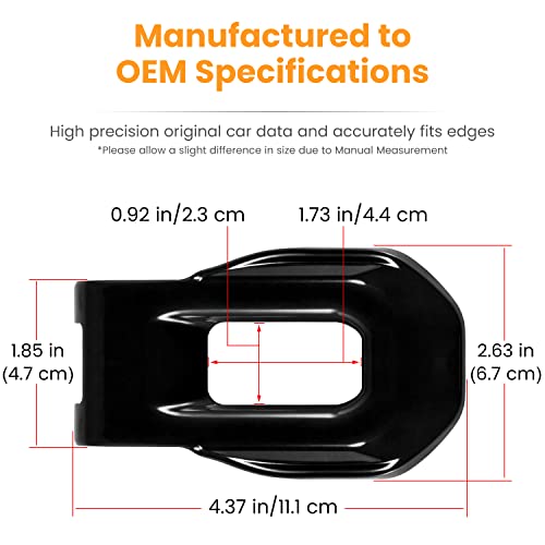 E-cowlboy ボンネットラッチロックキャッチブラケットカバー 2018-2022 Jeep Wrangler JL JLU Unlimited Sports Freedom Sahara Rubicon Gladiator JT 2ドア&4ドア外装アクセサリー デコレーション (ブラック2個)