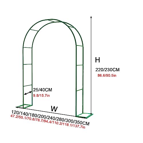 Support d'arche de jardin extérieur durable réglable en métal vert