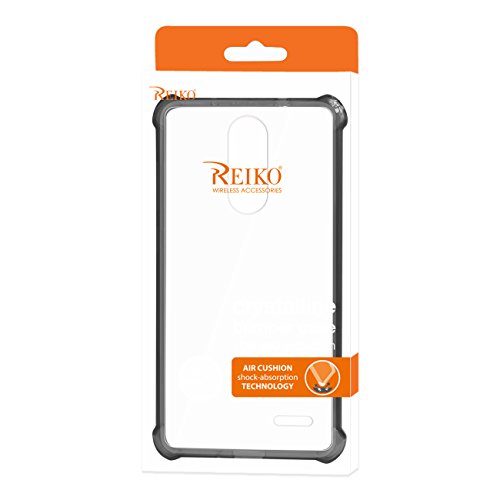 Reiko Wireless Zte Grand X4 Clear Bumper Case with Air Cushion Shock Absorption - Clear Black