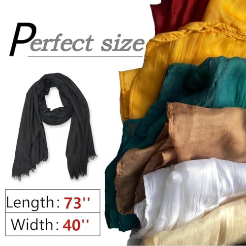 Cotton Linen Blend Fashion Scarf, travel scarf，Soft Breathable Fabric, Multiple Colors3