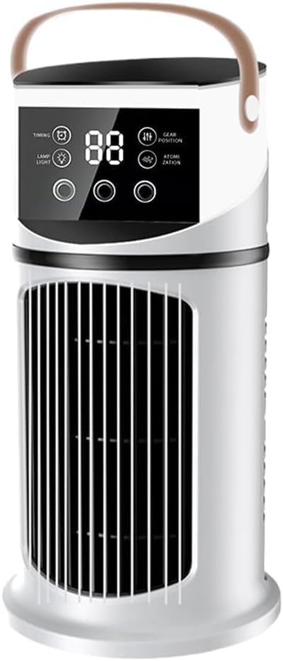 2026 New White Portable Air Cooler, 4-in-1 Evaporative Cooling Fan, 4/9 Wind Speeds, 9-Level Mist, USB Powered for Home Office-image-6