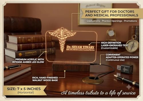 Image of DON'T JUDGE ME CUSTOMISED Doctor Lamp with Doctors Name and Design | Personalized Gift for Doctors (Warm White Color LED Light) (Doctor-1)