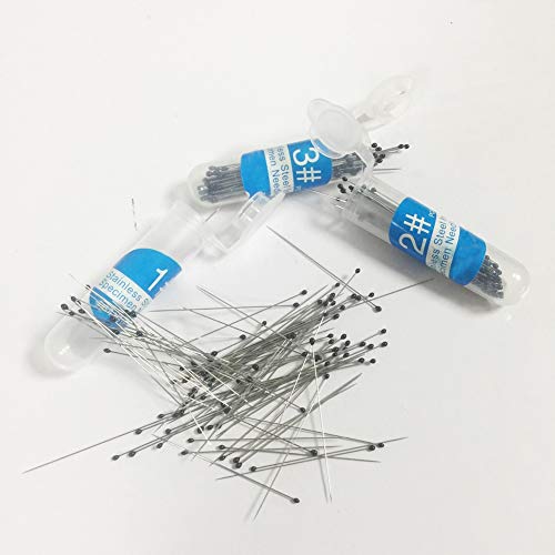 Stainless Steel Insect Pins, 300 PCS Premium Insect Pins Sizes 1 2 3 with Safe Hard-Plastic Storage Vial,Specimen Pins, Entomology Pins (Size: 1 2 3) - Thumbnail 2