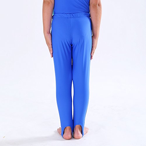 Mens and Boys Gymnastics Pants Leotard Youth Ballet Tights Stirrup Pants for Dance Yoga Practice Athletic Royal by NEW DANCE - Image 2