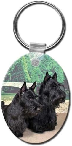 Canine Designs Scottish Terrier Oval Key Chain