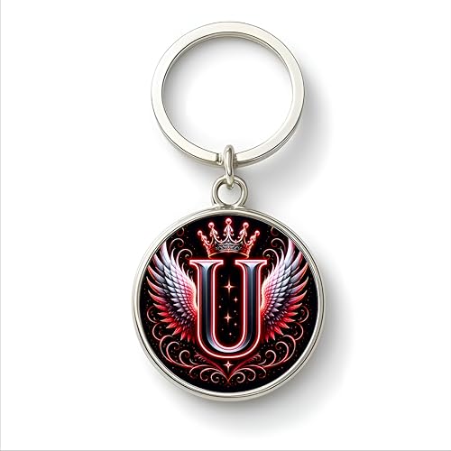 Image of magical gifts MG | Premium Alphabet & Initial Metal Keychain for Bags & Keys | Double-Sided | Personalized Initial Charm Keyring | Heavy-Duty Metal | Perfect for Gifting & Daily Use