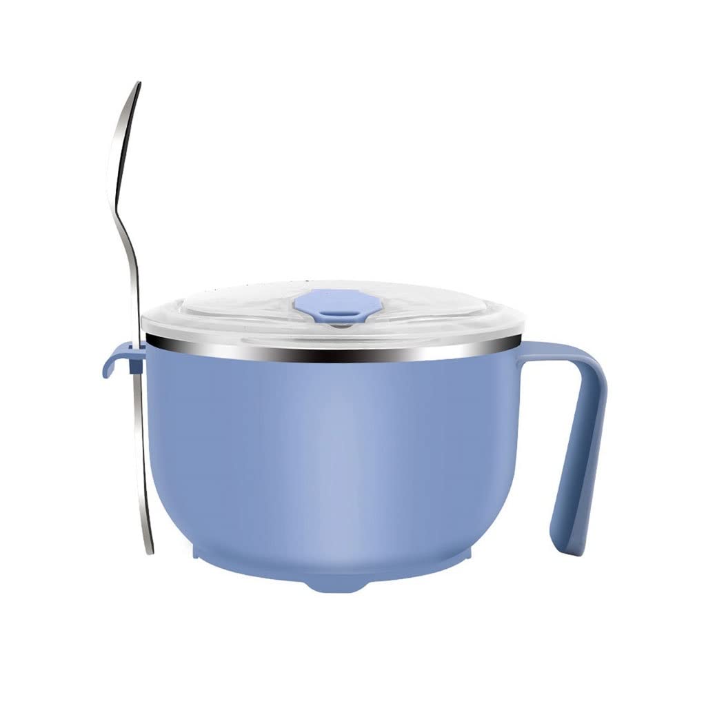 Ramen Bowl – 900 ml Edelstahl Isolierte Lunchbox mit Deckel, Versiegeltes Design für Instant Nudeln und Fast Food, ideal für Studenten