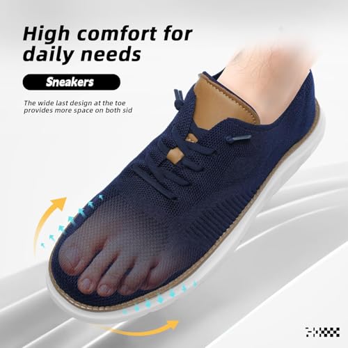Image of Mens Oxfords Casual Fashion Slip on Shoes Dress Business Sneakers Mesh Work Comfortable Lightweight Soft Sole