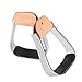 Dioche 2pcs Horse Stirrups, Aluminum Saddle Stirrups for Western with Tack Overshoe Design, Overshoe Safety Horse Stirrup with Rubber Anti-Slip Foot Mat