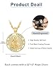 WYUESGU St Vincent Medal 14K Gold Plated Saint Vincent Pendant Necklace Medallion Protection Jewelry Confirmation First Communion Necklace Catholic Christian Religious Gifts for Men #1