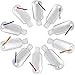 Produktbild Tragbare Reiseflaschen Set, 10 Stück 50ml Transparente Leer Flip Cap Flaschen Reisebehälter mit Karabiner, Plastik Nachfüllbare Flaschen mit Loch für Flüssigseife (Karabiner Farbe Zufällig)