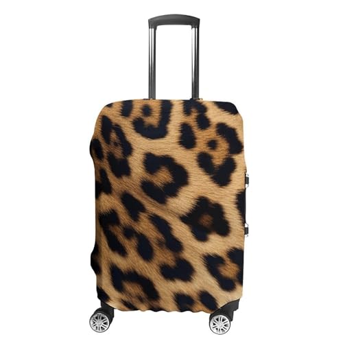 Rough Leopard Print Luggage Cover, Elastic Luggage Protector Fits 19-32in Suitcases, Washable & Anti-Scratch Suitcase Cover for Men Women XL