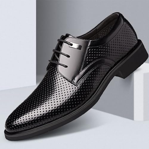 Oxford Dress Shoes for Men Fashion Classic Lace Up Low Top Leather Dress Shoes Fashion Slip On Prom Business Wedding Dress Shoes3