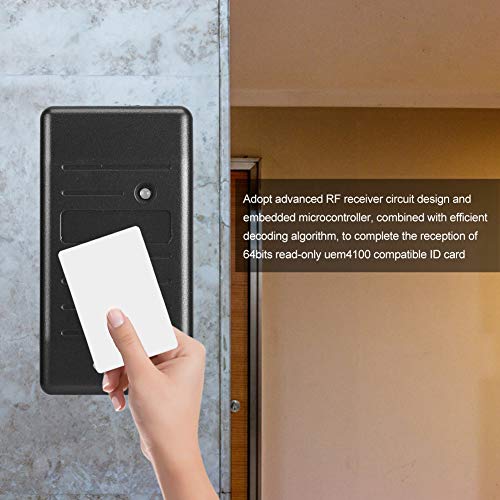 Kartenleser Wiegand 26 Sicherheitskarten-Zugangskontrollleser Hohe Empfangsempfindlichkeit, Hochleistungs-PVC und kunststoffbesprühte(Black IC 13.56Mhz)