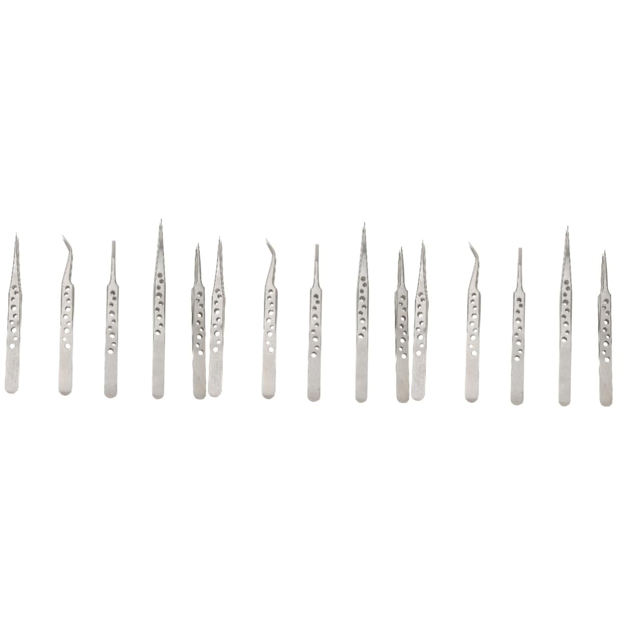 NUOBESTY 3 Set Pinzette Di Precisione Per Pinzette Pinzette Saldatura Mestiere Saldare Attrezzo Utensili Attrezzi Pinzette Elettroniche Argento Acciaio Inossidabile 5 Pezzi * 3