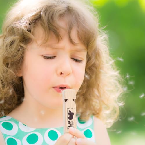 TOYANDONA Holzzug Pfeife Kinder Musikinstrument Spielzeug Pfeife Zug Wood Train Whistle - Holzpfeife Zug Whistle FüR Geburtstag, Weihnachten, Karneval, 18.8*3.4*3.4cm