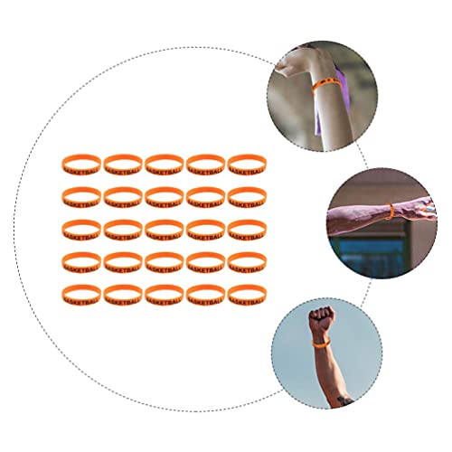 Yardwe 50Pcs Basquete Pulseira de Silicone Pulseiras Pulseira De Basquete Asketball Favores Do Parti