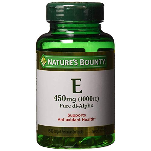 Nature's Bounty Vitamin E 1000 IU Softgels Pure DL-Alpha 60 Soft Gels (Pack of 2) Nature's Bounty Vitamin E 1000 IU Softgels Pure DL-Alpha 60 Soft Gels (Pack of 2)