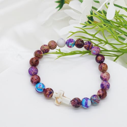 Image of Baptism Gifts Cross Bracelet for Teen Boys Girls, Christening Bless Gift for Women, Men, Teenage Girls, Son, Grandson, Nephew, Brother, Godchild, Daughter