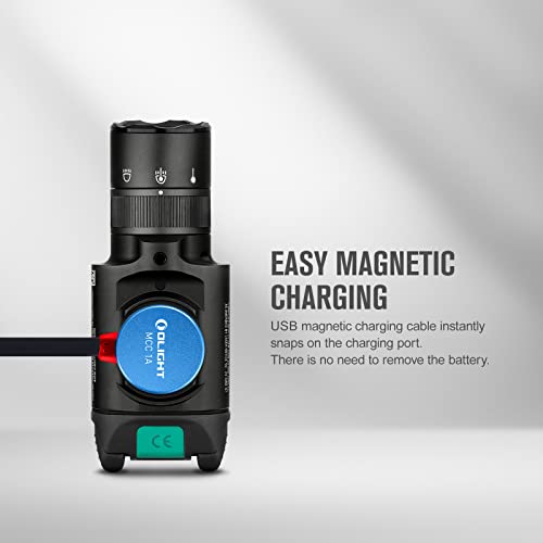 Olight Baldr Pro R 1350 Lumens Magnetic Usb Rechargeable Tactical Flashlight With Green Beam And White Led Combo, Rail Mount Weaponlight Compatible With 1913 Or Gl Rail, Built-In Battery (Black) #TOP6