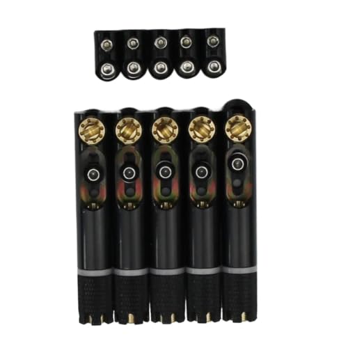 Puente de guitarra con traste ventilado sin cabeza, puentes de ventilador de latón fijos individuales for guitarra eléctrica de 6 cuerdas(5 piece)